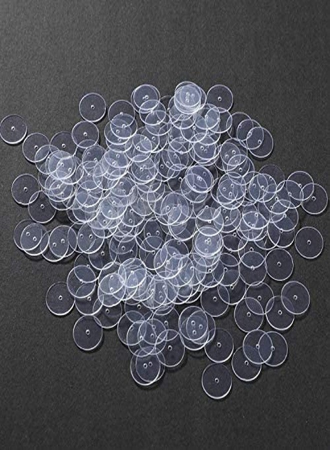 LUMBER FASHION Silicone Rubber Ear Back Stoppers Push Buttons Findings Stud Earring Plugs Earring Backs Clear Disc Pads to Stabilize Earrings 200 Pcs - Image 3